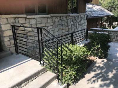 Concrete Step Metal Railing Project